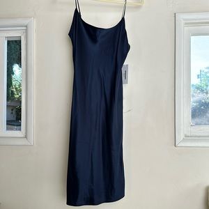 Reformation Rhea dress, navy, silk, size S, NWT